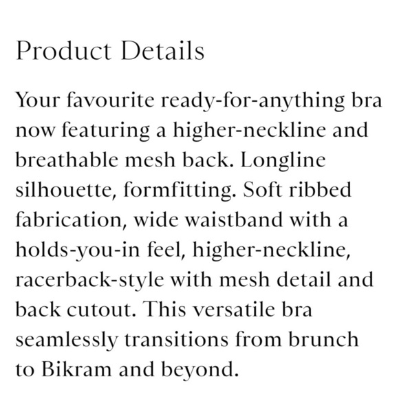 Free people bra sports movement medium large mesh back lined Black NEW - Picture 6 of 7